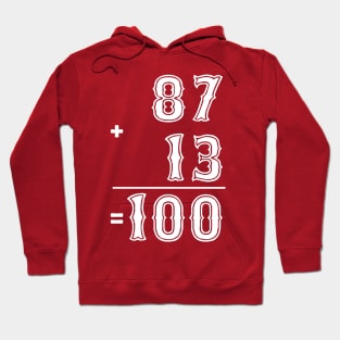 Cute 87 + 13 = 100 Days Football Lovers Men Women Boyfriend Hoodie